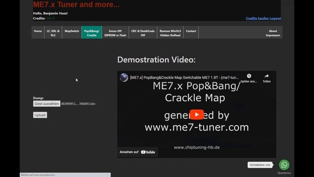 [ME7.x] PopBang/Crackel Map Generator-Tool - (me7-tuner.com) смотреть онлайн