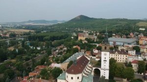 Литомерице Чехия полёт над городом. Litoměřice Česko