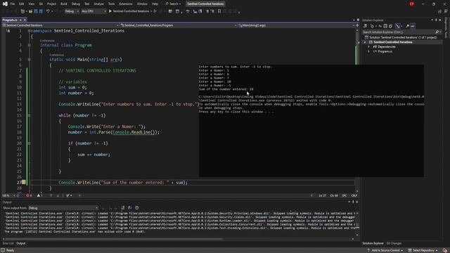 Lesson 8: Sentinel Controlled Iterations смотреть онлайн