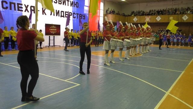 Маршировка 3 Ф и барабанщицы. Спортпраздник 2019