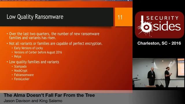 BSidesCHS 2016: "The Alma Doesn't Fall Far From the Tree" - Jason Davison & King Salemo смотреть онлайн