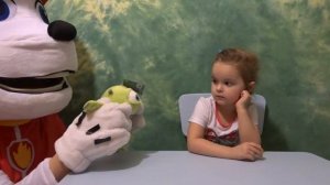 Щенок  и Мария играют с новой игрушкой /обзор игрушки Майк Возовски video for kids