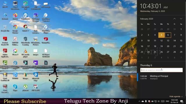 How to set Events In Calendar in Windows 10 In Telugu | Windows 10 Tips and Tricks in Telugu смотреть онлайн