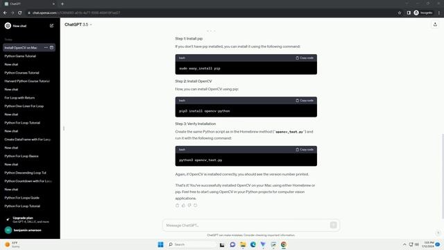 how to install opencv python on mac