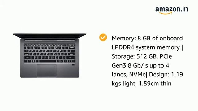 Acer Laptop Swift 3 10th Gen Core i5 14-inch Ultra Thin and Light Laptop (8GB/512GB SSD/Windows 10 смотреть онлайн