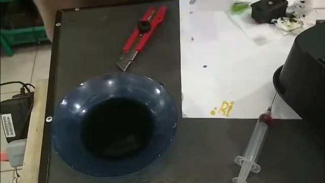 cara memperbaiki catridge rusak printer canon || tinta tidak turun