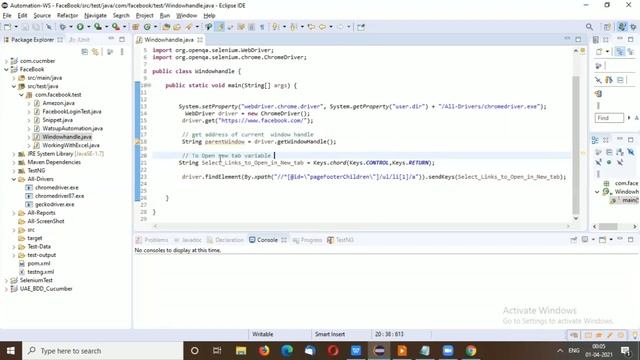 Handle Multiples Browser Windows || Tabs in Selenium Webdriver multiple window tab