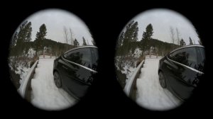 Telsa Model 3 in Snow in VR180 3D Helena, MT