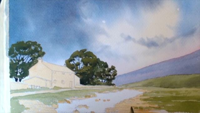 How to paint Deepdale Farm Wharfdale, North Yorkshire. Lesson 30. смотреть онлайн