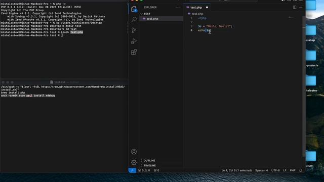 /ml XDebug + PHP Debug for VS Code (Mac). Php debugging (installation/use), for 5 minutes.