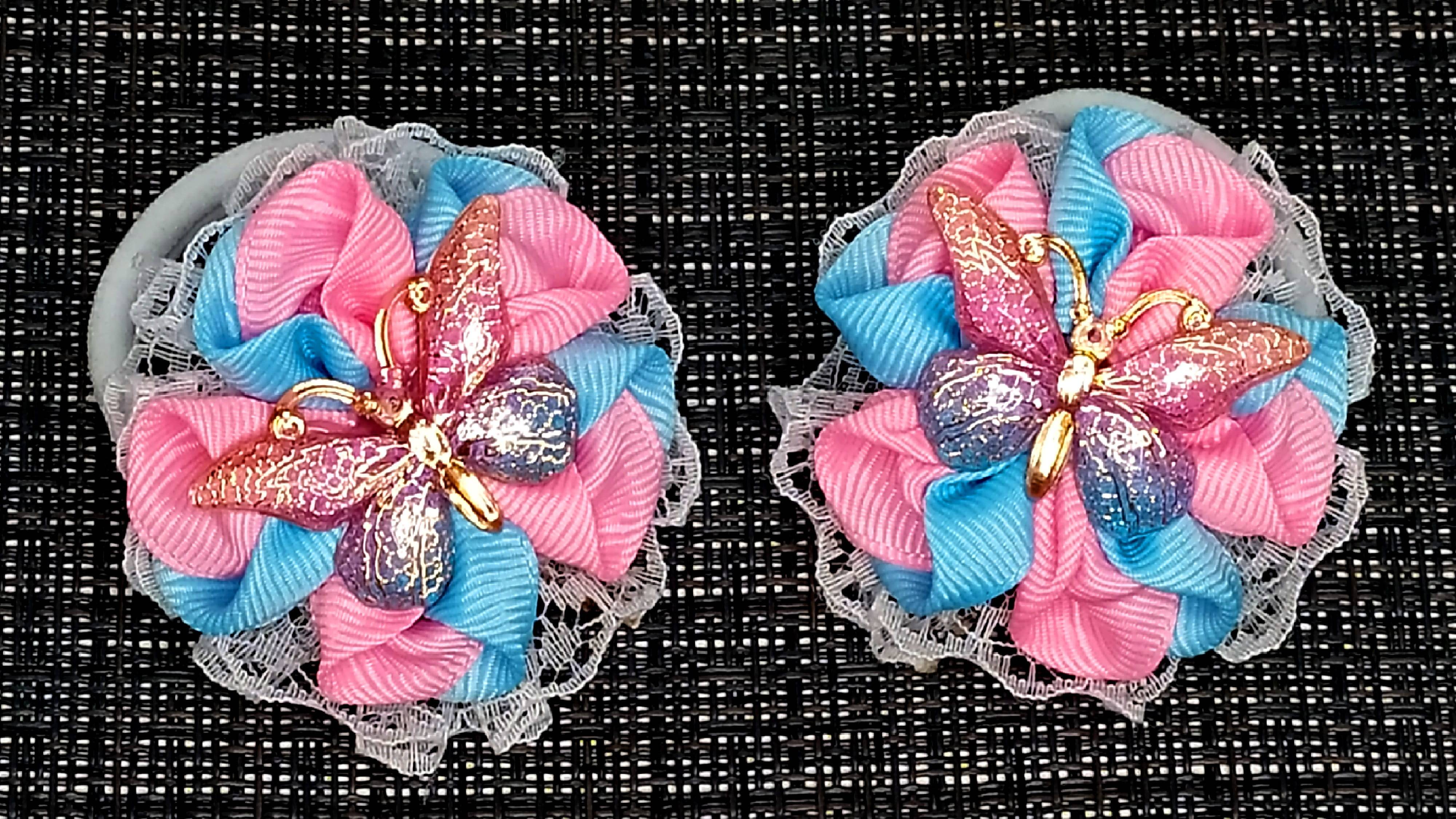 БАНТИКИ БАБОЧКИ ИЗ ЛЕНТ 🎀 Канзаши