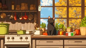 Cooking on an Autumn Day 🍂🐾