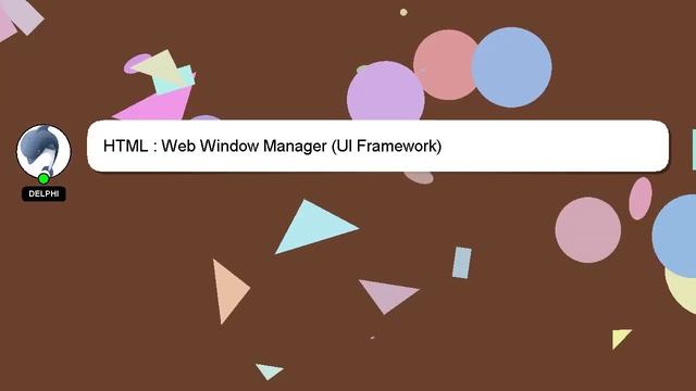 HTML : Web Window Manager (UI Framework) смотреть онлайн