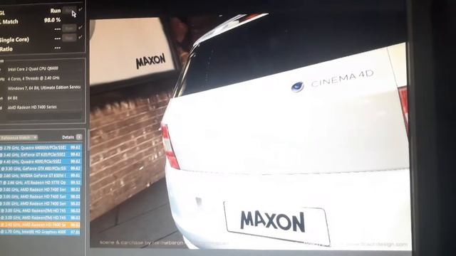 Cinebench R15 testing for AMD Radeon HD7450 1GB. смотреть онлайн