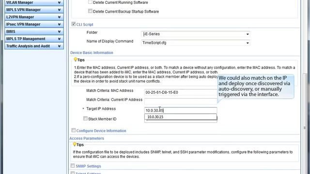 HP IMC - Auto Deployment Plan смотреть онлайн