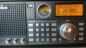 14188 кГц диапазон 20 метров, слушаем радиолюбителей на Tecsun S-2000, отличный приём.
