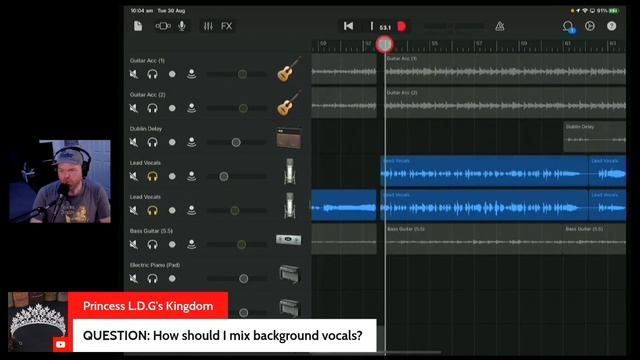 Mixing BACKING VOCALS in GarageBand iOS (iPad/iPhone) смотреть онлайн