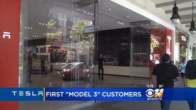 Customers Begin Receiving Tesla's New Model 3 смотреть онлайн