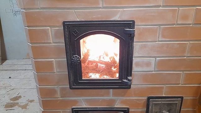 Печь для дачи (шведка) пошагово, первая (пробная топка) heating stove часть 20