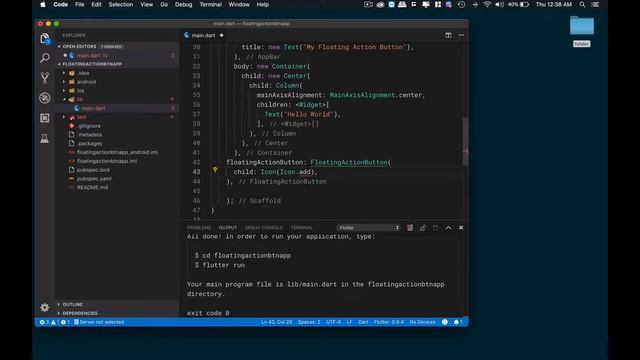 Flutter Tutorial for Beginners 5 | Floating action button app in flutter
