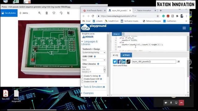 4 Bit Psuedo Random Generator using Counter | Verilog RTL + TB Full Explaination | Must Watch