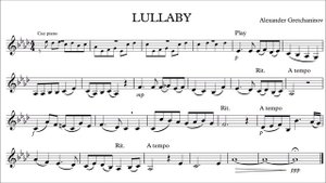 French Horn Play-along - Lullaby - Alexander Gretchaninov - with sheet music