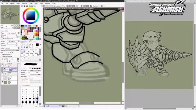 11 Minutes Drawing Chibi Monster Hunter Uragaan Armor | Timelapse | Paint Tool Sai 2 смотреть онлайн