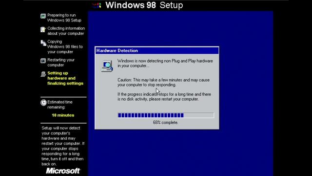 Installing Windows 98 SE build 2126 смотреть онлайн