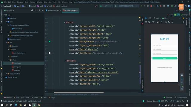 Login & Register Android App Using Firebase | Android Studio Authentication | Best LoginUI  Part 1/