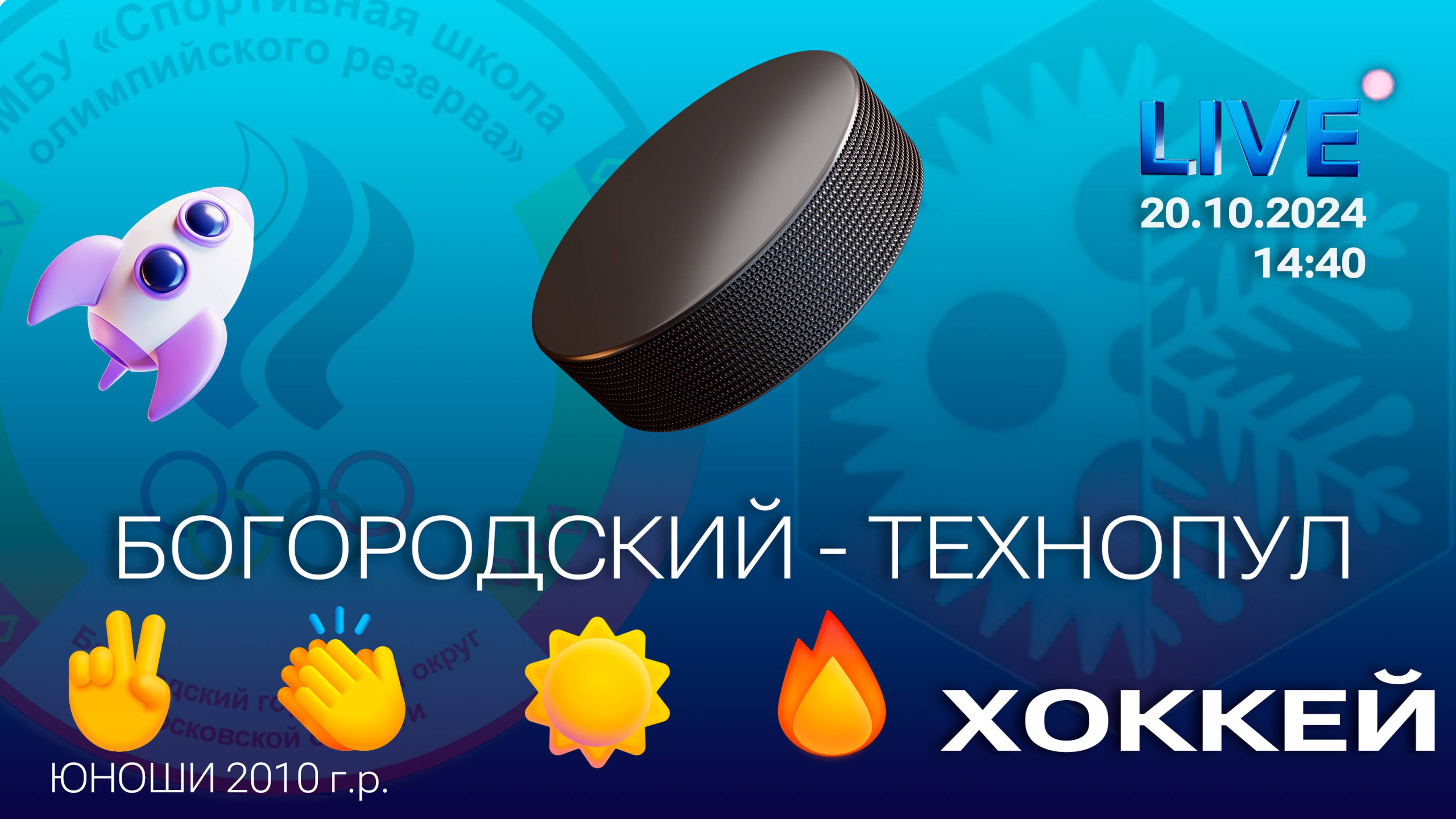 ПМО. Юноши 2010 г.р. Хоккейный матч между командами Богородский и Технопул.