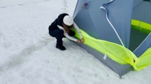 Палатка Лотос Куб 3 Компакт Эко Раскрытие и обзор