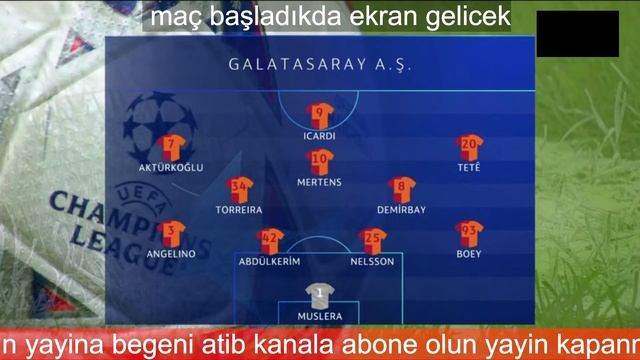 Galatasaray - Molde UEFA CHAMPIONS LEAGUE Canlı izle