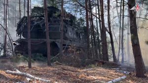 Боевая работа расчетов самоходных гаубиц «Мста-С»