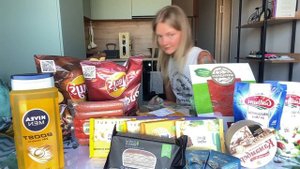Распаковка продуктов из магазина Лента Чек