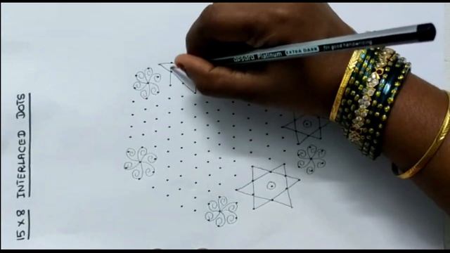 Margazhi Kolam || Day 1|| STAR KOLAM || 15-8 Interlaced dots || MAC Trendy Creations || Chitra Moha смотреть онлайн