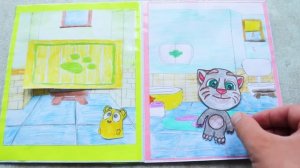 DIY. My talking Tom 2 paper quiet book / How to play with paper game