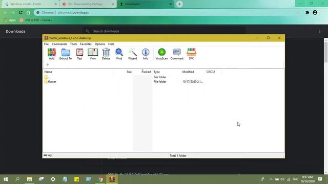 Flutter simple installation for Windows
