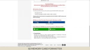 SD Memory Card Formatter
