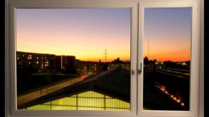 Fake window - Sundown over Zurich in autumn 4K