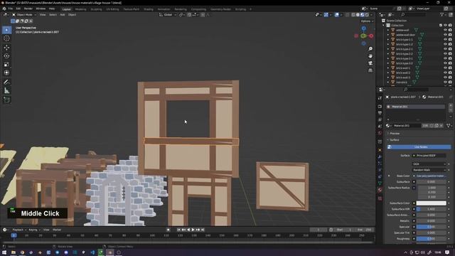 Blender Low Poly Game Asset || Adobe wall window - 02 || смотреть онлайн
