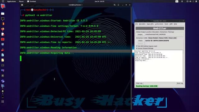 ANDROID FORENSICS: DATA ACQUISITION USING ANDRILLER смотреть онлайн