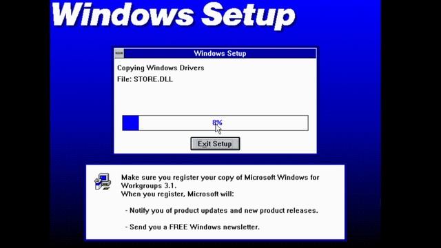 Installing Windows for Workgroup 3.1 Build 027 смотреть онлайн