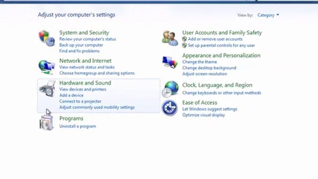 Windows 7 - Acessing the control panel смотреть онлайн