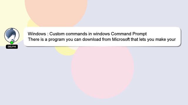 Windows : Custom Commands In Windows Command Prompt