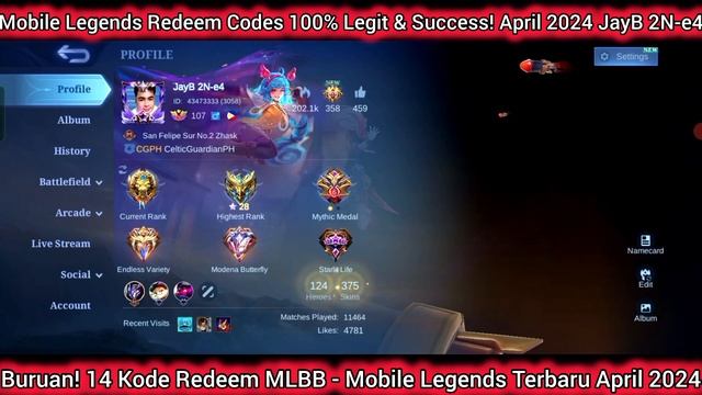 x14 Mobile Legends Redeem Codes April 02, 2024 - MLBB No Limit Codes Today! 💎💎💎 100% legit & Succes