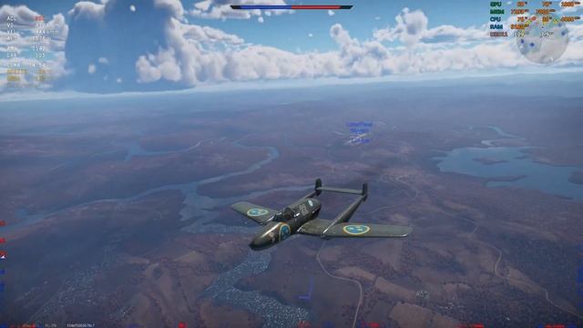 [1440p 60hz] As Saab J21A - War Thunder смотреть онлайн