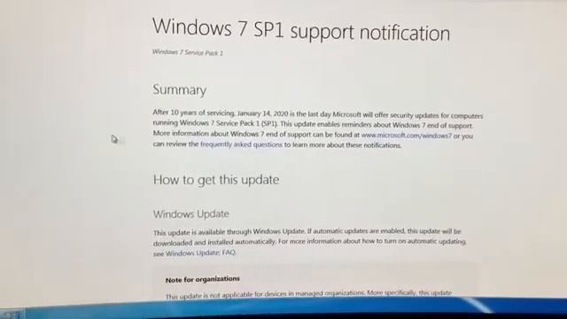 Windows 7 support notification update смотреть онлайн