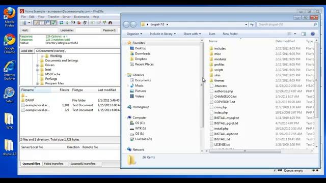 5 Drupal Installation using FTP