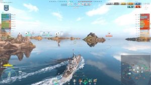 NEW British cruiser "Defence" on map Land of Fire - World of Warships