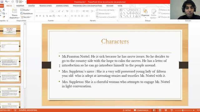 Oral Presentation about The Open Window by Saki .Explain for Federico Gallardo CPI смотреть онлайн